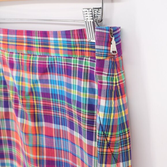 NWT RALPH LAUREN GOLF Plaid Mini Skort Colorful Purple Performance Size 4 - Picture 4 of 7